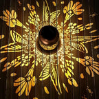 Gold Solar Wind Chimes Hummingbird Solar Lantern, Gifts for Mom Grandma Gardening Gift for Women - Image 3