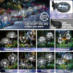 Anordsem Solar Firework Lights Outdoor Garden Sparkler Lights 6 Pack White - Image 3