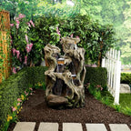 Alpine Corporation WIN1398 Outdoor Cascading Willow Tree Floor Fountain with Cool White LED Lights, 53" Tall - Image 2