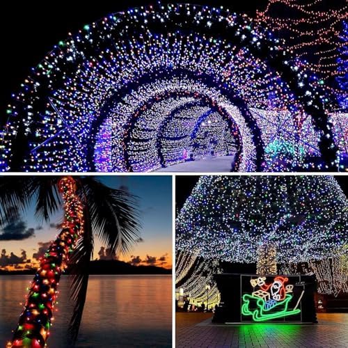 Solar Christmas lights Outdoor 6 Pack 720 LED Solar String Light Multicolor - Image 3