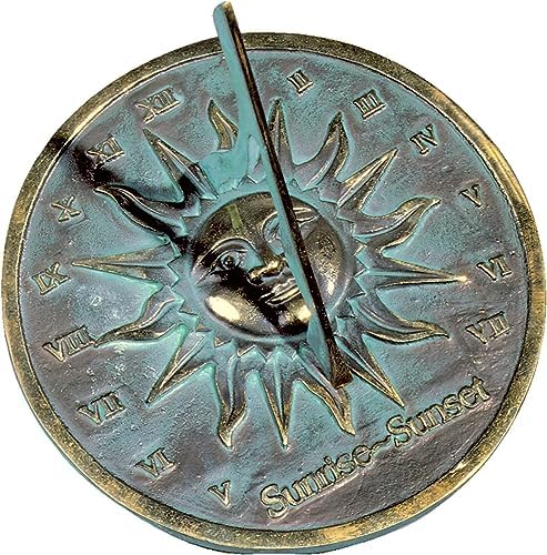 Brass Sunrise & Sunset Sundial with Stand - Image 2
