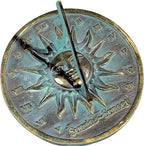 Brass Sunrise & Sunset Sundial with Stand - Image 2