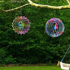 3 Pack Stainless Steel Wind Spinner Butterfly Dragonfly Hummingbird for Yard and Garden 12 Inch 3D Metal Wind Spinner Hanging Outdoor Porch Decor Art Kinetic Sculptures for Indoor Outdoor Decorations - Image 6
