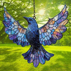Flying Raven Tiffany Style Acrylic Suncatcher - Image 3