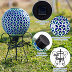 Stargarden Solar Gazing Ball, 10”Glass Gazing Globe with Metal Ball Stand - Image 5