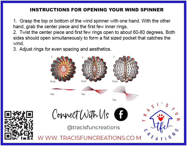 Wolf Wind Spinner, 10", Aluminum (Stain Yellow Blue) - Image 2