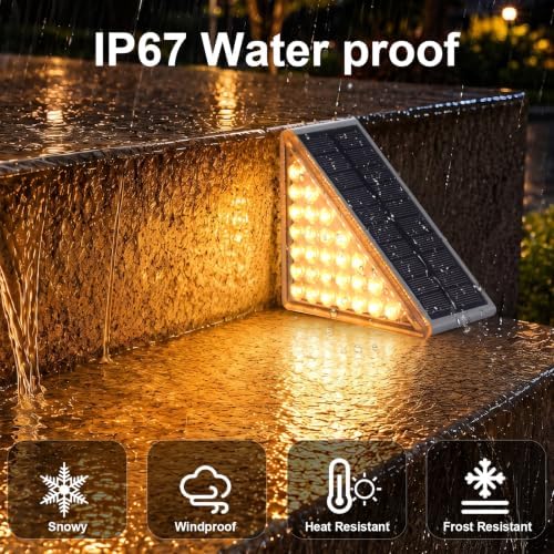 AUDLES Solar Step Lights for Outside 6 Pack, 28 LED 2 Brightness Modes - Image 3