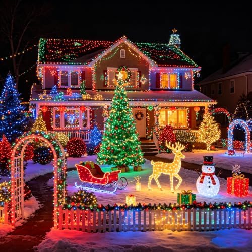 Toodour Solar Christmas Lights Outdoor, 2 Packs Solar String Lights - Image 2