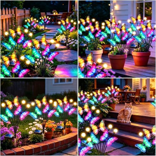 VOOKRY Solar Lights,Butterfly Firefly Swaying Realistic Fluttering Motion - Image 6