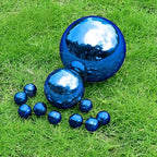 Outdoor Garden Gazing Mirror Ball: Gazing Ball, Stainless Steel Garden Mirror Globe, for Home Outdoor Pond Swimming Pool Decoration Gift, Hollow Floating Reflective Globe (Blue,8in) - Image 4