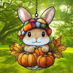 Cute Little Bunny Autumn Acrylic Suncatcher - Image 3