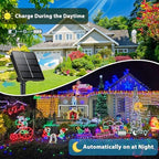 Solar Fairy Lights, 2 Pack Total 400LED 144FT Cool White to Multicolor - Image 2
