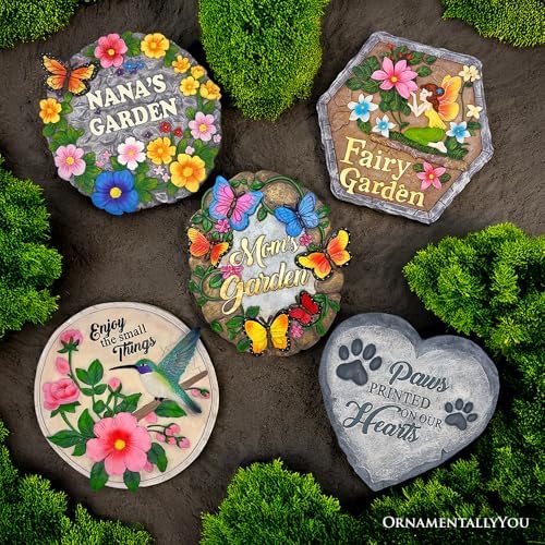 OrnamentallyYou Grandma’s Garden Floral Stepping Stone, 9.5" Decorative Outdoor Decoration - Image 5