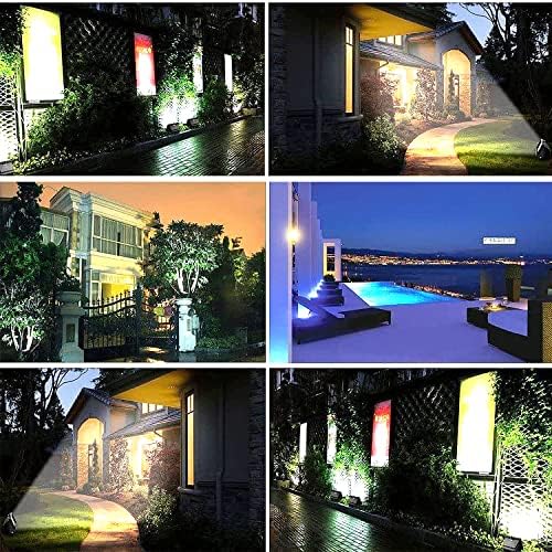 20W RGB LED Landscape Spot-Light,16 Color Changing&4 Mode Flash,Dimmable,5 Ft Cable Plug in,IP66 Waterproof Outdoor Wall Washer Security Flood Light,Garden,Halloween Decor - Image 4