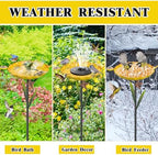 Metal Bird Bath for Outside,41.5" Freestanding Garden Birdbath Bowl - Image 4