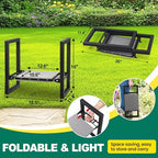 Garden Kneeler and Seat - Heavy Duty Folding Garden Stool with Handles, Stable Kneeling Device Bench Chair Gardening Tools Gifts for Women Men Seniors Gardeners Outdoor Weeding Planting - Image 2