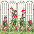 DoCred 4 Pack Garden Trellis for Climbing Plants, 71 Inch Metal Trellis by DoCred