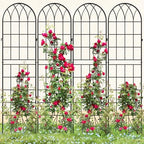 DoCred 4 Pack Garden Trellis for Climbing Plants, 71 Inch Metal Trellis by DoCred