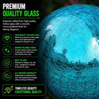 12-Inch Teal Reflective Glass Garden Orb, Mirror-Polished Hollow Sphere for Weather-Resistant Outdoor Yard Décor, Lawn Accent, Patio Landscaping, and Home Ornament, Shine, and Timeless Charm - Image 6