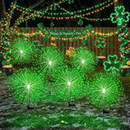 Tujoe 6 Pcs Halloween Solar Firework Stake Lights 180 LED 8 Modes - Image 4