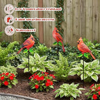 Cardinal Bird Yard Outdoor Decoration Stakes Garden Statue Yard Decor - Image 2