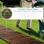 RELIANCER 7' Wooden Garden Pathway,22" Wide Outdoor Roll Out Patio Walkway - Image 5