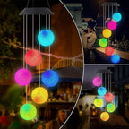 Hummingbird Solar Wind Chimes for Outside - Color Changing LED Outdoor Solar Lights Waterproof Windchimes, Home Garden Patio Yard Porch Decoration (Bead) - Image 3