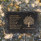 11.8 inches Long Tree of Life Song Polyresin Memorial Garden Stone, Memorial Stones for Loved Ones Outside, Memorial plaques, Sympathy Gifts for Loss of Loved one, Memorial Gifts (Black Tree of Life) - Image 6