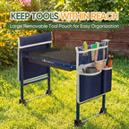 Garden Kneeler and Seat, Foldable Heavy Duty w/Soft Kneeling Pad - Image 5