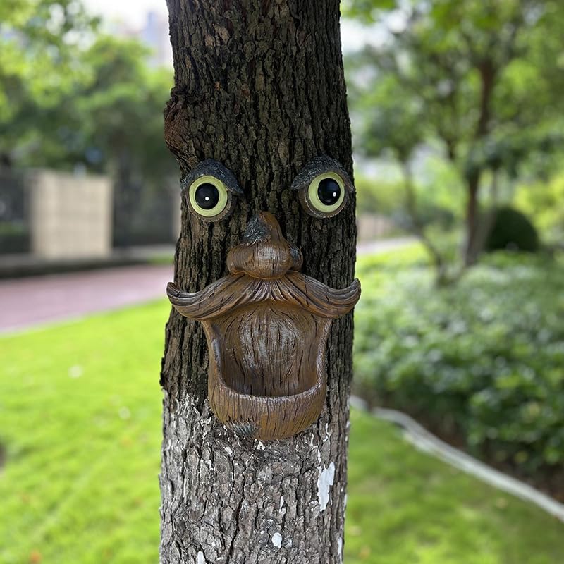 Tree Face Bird Feeder - Tree Face Decor - Outdoor Bird Feeder Garden Decor Statue - Yard Art Outdoor Garden Decoration Garden Hugger Decoration Ideal for Attracting Birds to Your Home - Image 3