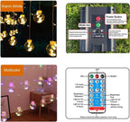 Solar Wishing Ball Fairy Curtain Lights, Waterproof 8 Modes Flashing String Lights with Remote Control for Bedroom, Christmas, Wedding, Party Decoration (Mutlicolor) - Image 4