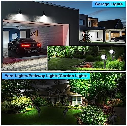 High Brightness 1000LM Outdoor Spot Lights for Yard, 3500K Warm White Spot Lights Outdoor with 4.9FT Electric Cord, 10W LED IP66 Waterproof Landscape Spotlights for Garden Tree Flag - 4 Pack - Image 6