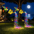 1/2pcs Hummingbird Outdoor Solar Light, 3500K 800LM IP44 Outdoor Decorative Warm White/Colored Lantern, Cute Hanging Garden Lantern, Suitable for Courtyards, Lawns by Vukjep