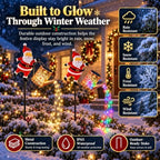 Santa Solar Watering Can Christmas Garden Light Solar Kettle Ground Lights - Image 5