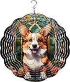 Traci's Fun Creations Wind Spinner, Corgi Dog Theme, Multicolor, Aluminum, Double-Sided Design, 10 Inch (Corgi 2 WS) by Unknown