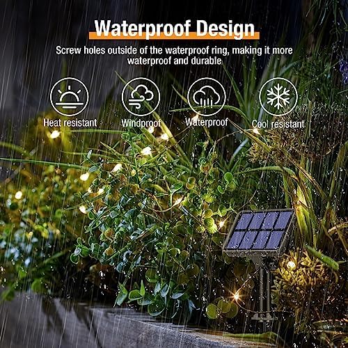btfarm 8 Pack Solar String Lights Outdoor, Total 264FT 640LED Fairy Lights - Image 3