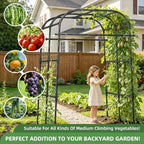 Garden Arch Trellis 71×43×83in PE Coated Metal Arbor for Outdoor Vines - Image 6