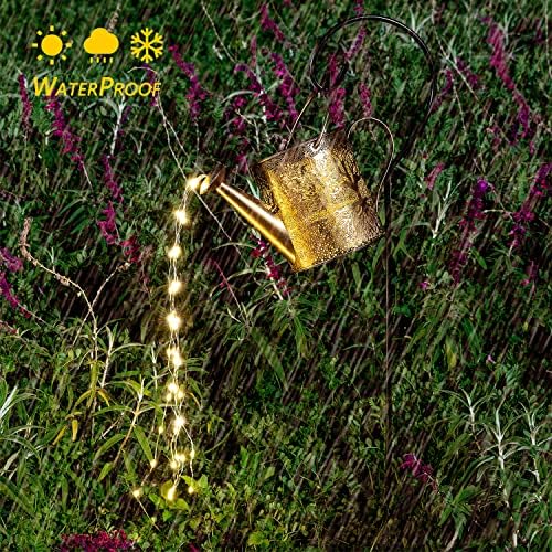JIAJIAMEI Large Solar Watering Can Lights Big Tree Outdoor Garden Decor, Waterproof Cascading LED Hanging Lights, Gifts for Mom Grandma Women Birthday Mother's Day - Yard Porch Patio Backyard - Image 4