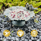 Bird Baths for Outdoors, Resin Pedestal Bird Bath Bowl with Bird Accents, Garden Decoration Bird Feeder for Patio, Lawn, Yard, or Table Decor - Image 3