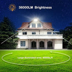300W LED FloodLights, 36000LM Dimmable, 3 Colors Selectable (3000K 4500K 6000K), IP66 Waterproof, Outdoor Security Flood Light for Garden, Stadium, Field (2 Pack) - Image 5