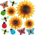 Sweetude 12 Pcs Metal Sunflower Wall Decor, Novelty Style by Sweetude
