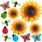 Sweetude 12 Pcs Metal Sunflower Wall Decor, Novelty Style by Sweetude