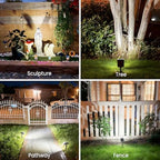 JEJOT Solar Spotlights Outdoor Waterproof with Focus Beam, 4 Pack - Image 4