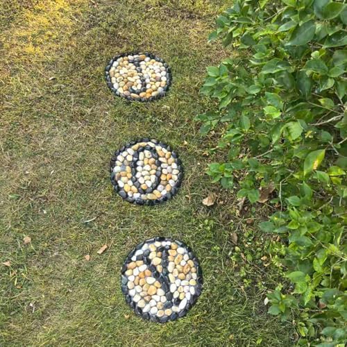 12in Large Outdoor Garden Stone for Patio, 3pcs Pack Joy Design for Christmas Scene,Also for Building Design on the Front of House - Image 4