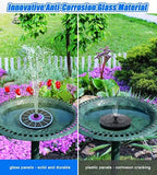 SZMP Solar Fountain Upgraded 100% Glass Panel & Solar Fountain 3.5W Bird Bath Fountains with Flower 2023 Upgraded Glass Panel (Blue) - Image 5