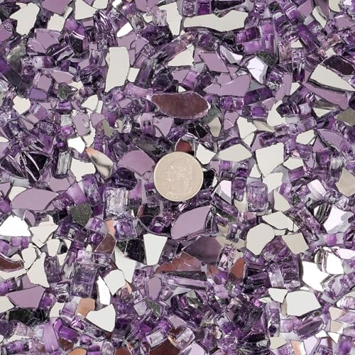 Mr. Fireglass 10 lbs High Luster Fire Pit Glass, 1/2 Inch Reflective Purple - Image 2