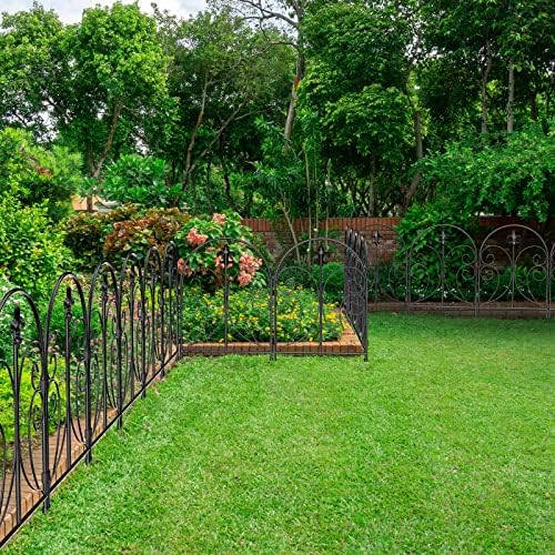Decorative Garden Fence 19 Pack, 24in(H) x 20ft(L) Animal Barrier Fence, Rustproof Metal Fencing for Yard, Dog Rabbits Wire Section Garden Edging Border for Yard Patio Garden, Arched - Image 5