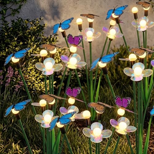 Hoikwo Solar Garden Flower Lights 4 Pack by Hoikwo