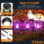 Otdair Christmas Decorations Outdoor 12 Pack, Waterproof Solar Christmas Lights Outdoor with Purple Flame for Christmas Decor, Torch Christmas Lights for Yard, Pathway, Lawn, Patio, Garden, Party - Image 2