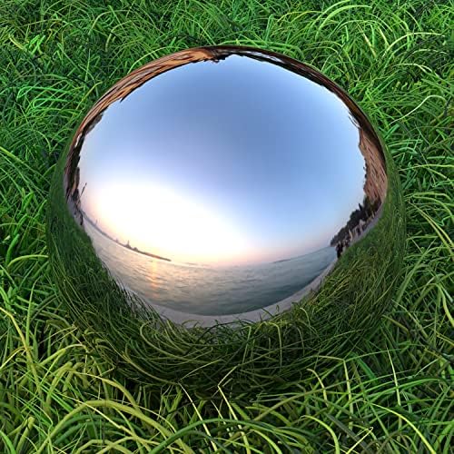 Lulu Decor, Size 12 Silver Stainless Steel Gazing Mirror Ball, Smooth Reflective Shiny Garden Decoration Globe by LuluDecor